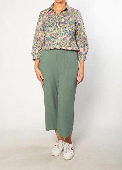 Equinox Womens Iris Print Pure Cotton 3/4 Sleeve Shirt