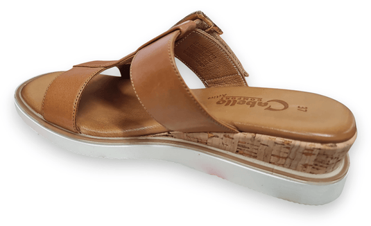 Cabello Comfort Womens Amara Slip On Shoes - Tan
