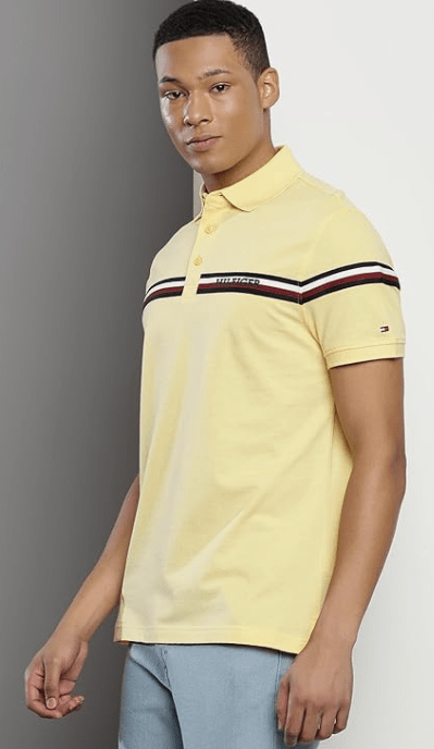 Tommy Hilfiger Mens Cotton Polo Collar Regular Fit T-Shirt