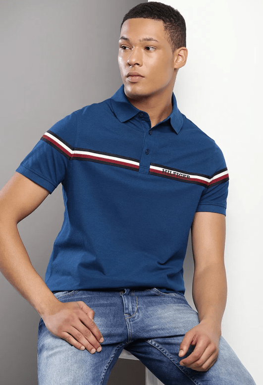 Tommy Hilfiger Mens Cotton Polo Collar Regular Fit T-Shirt