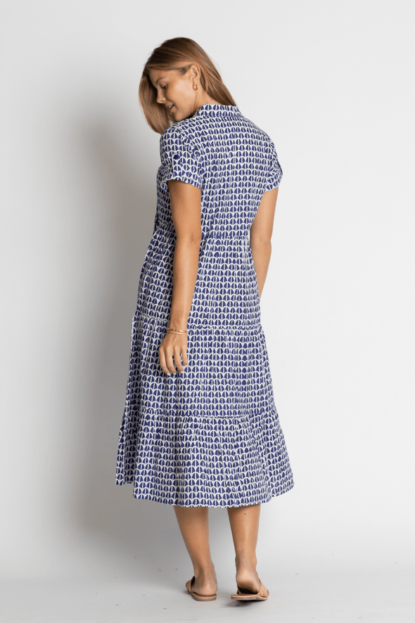 Load image into Gallery viewer, Ibisa Knoxsville Midi Dress - Ocean
