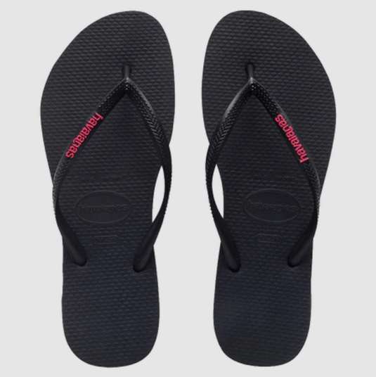 Havaianas Slim Rubber Logo Thongs