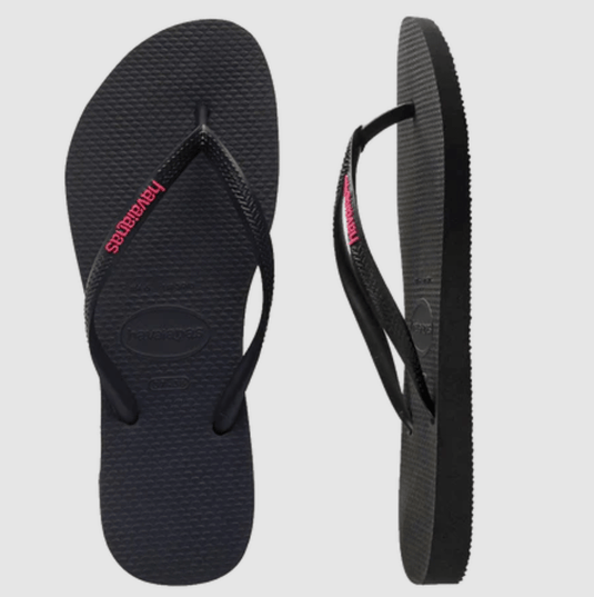 Havaianas Slim Rubber Logo Thongs