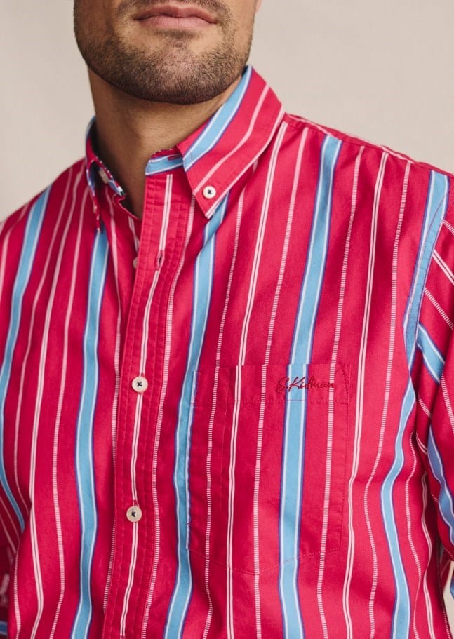 Load image into Gallery viewer, S. Kidman Mens Aberdeen Long Sleeve Shirt - Pink
