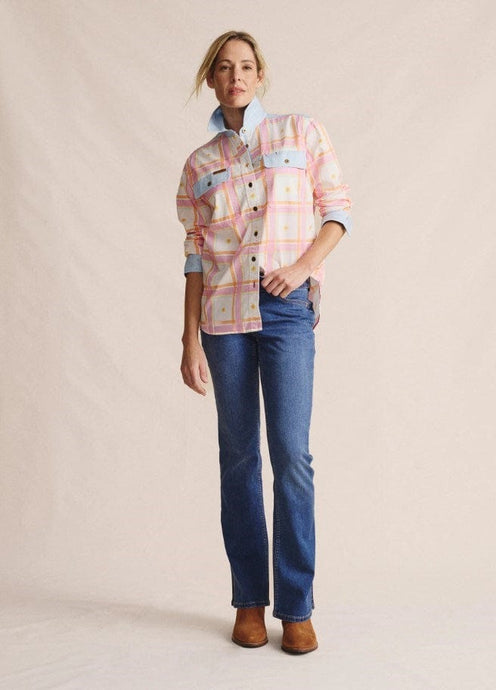 S. Kidman Womens Spencer Full Placket Workshirt - Pale Pink