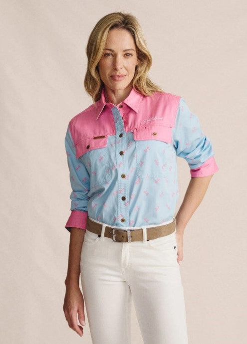 S. Kidman Womens Spencer Full Placket Workshirt - Sky Blue