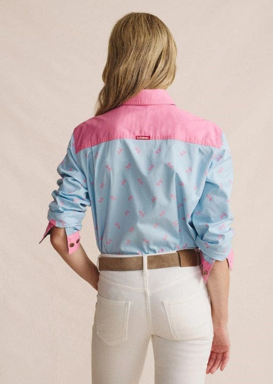 S. Kidman Womens Spencer Full Placket Workshirt - Sky Blue