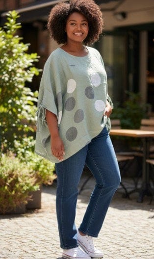 E.Talia Womens Tonal Spot Top