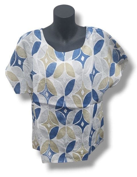 E.Talia Womens Sophia Print Top