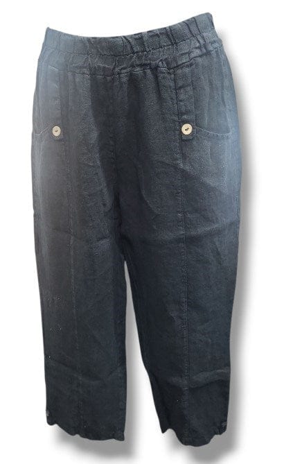 E.Talia Womens Linen 3/4 Pant