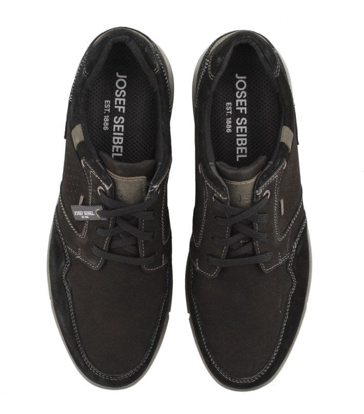 Load image into Gallery viewer, Josef Seibel Mens Enrico 51 Lace Up Flats Shoes - Schwarz
