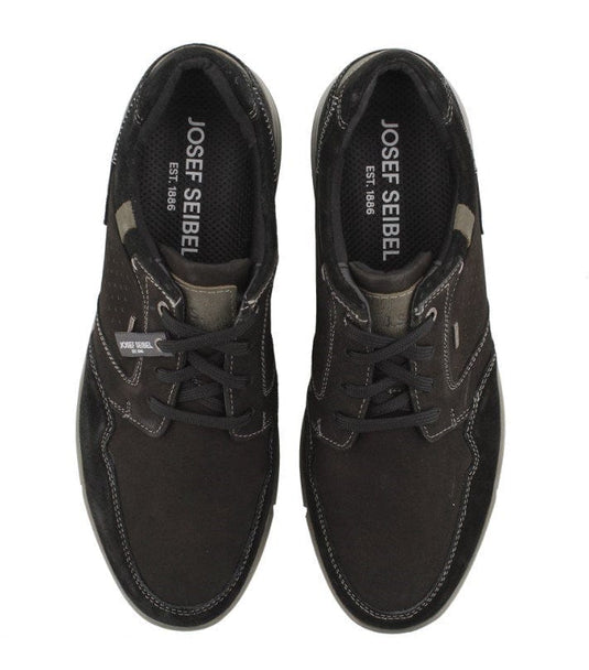 Josef Seibel Mens Enrico 51 Lace Up Flats Shoes - Schwarz