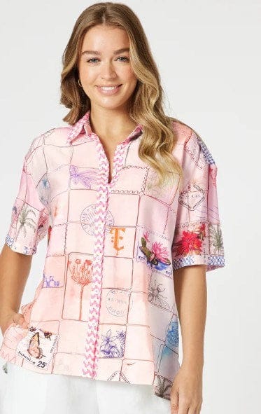 Load image into Gallery viewer, Threadz Womens Capri Print Shirt
