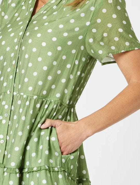Load image into Gallery viewer, Gordon Smith Womens Basil Spot Midi Dress
