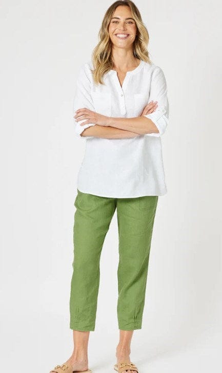 Load image into Gallery viewer, Gordon Smith Womens Sarah Linen Pleat Hem Pant
