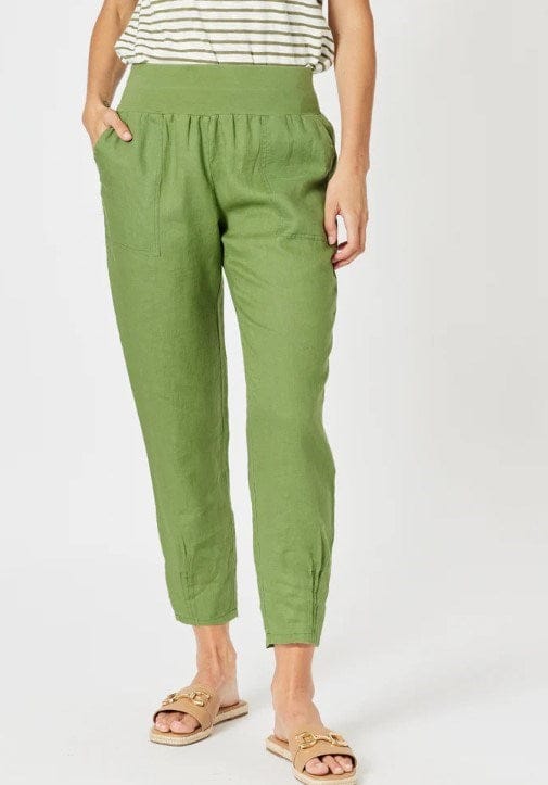 Load image into Gallery viewer, Gordon Smith Womens Sarah Linen Pleat Hem Pant
