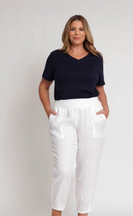 Gordon Smith Sarah Linen Pleat Hem Pant