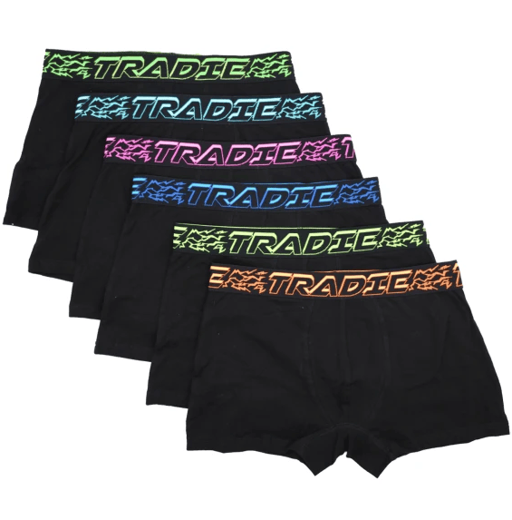 Tradies Mens 6 Pack Trunks - Electrofied