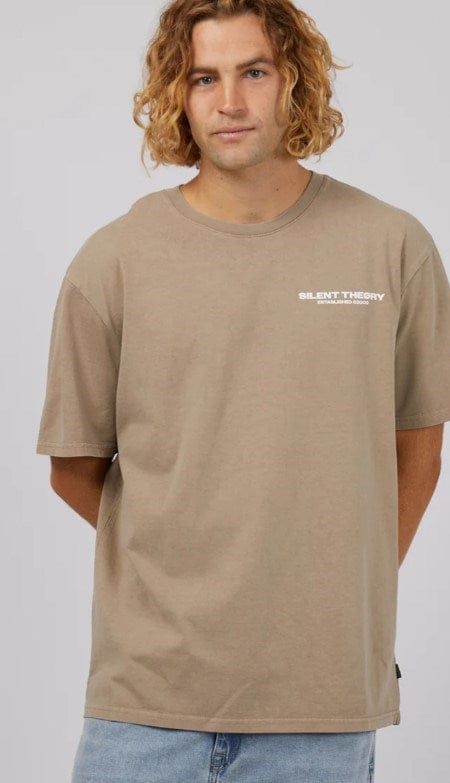 Load image into Gallery viewer, Silent Theory Mens Essential Theory Tee - Sand
