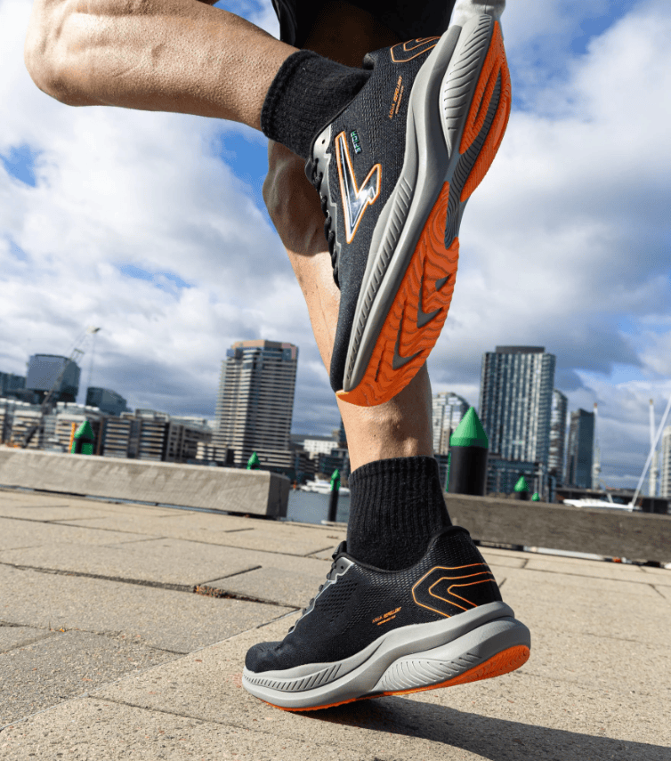 Load image into Gallery viewer, Sfida Mens Brazen Lace Up Running Shoes - Black Orange Teal
