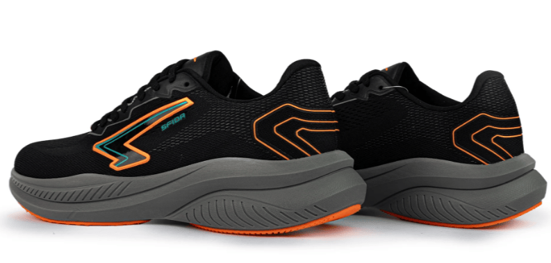 Load image into Gallery viewer, Sfida Mens Brazen Lace Up Running Shoes - Black Orange Teal
