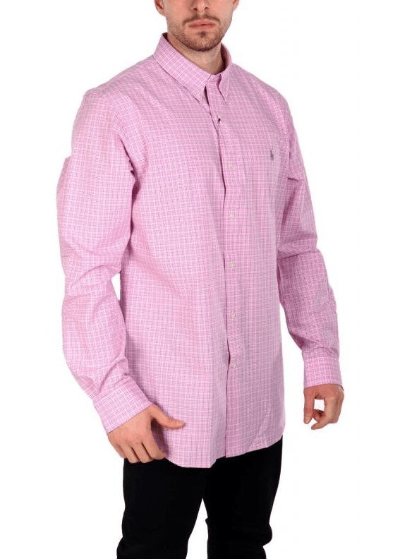 Load image into Gallery viewer, Ralph Lauren Mens Custom Fit Stretch Check Shirt - Pink/Blue
