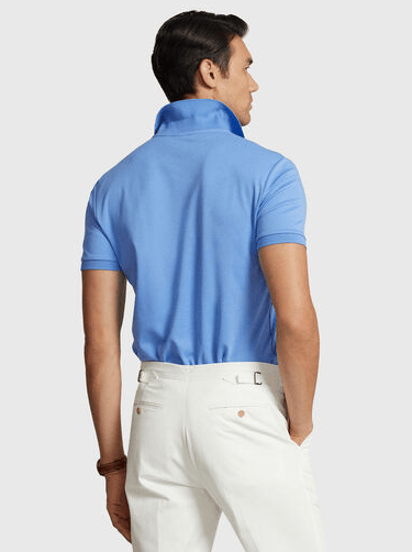 Ralph Lauren Mens Custom Fit Stretch Check Shirt - Pink/Blue