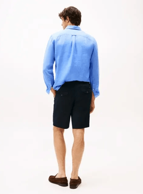 Tommy Hilfiger Mens Harlem Linen Short - Desert Sky