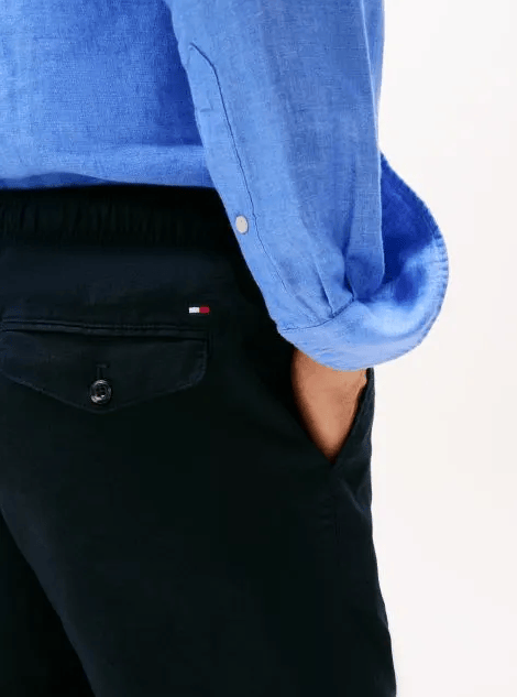 Tommy Hilfiger Mens Harlem Linen Short - Desert Sky