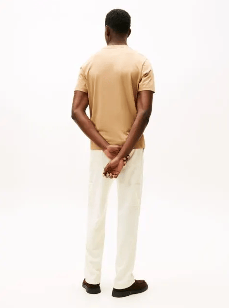 Tommy Hilfiger Mens Stack Graphic Tee - Timeless Camel