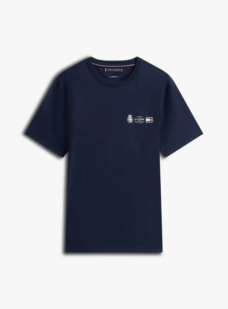 Load image into Gallery viewer, Tommy Hilfiger Mens Small Crest Outline Tee - Desert Sky
