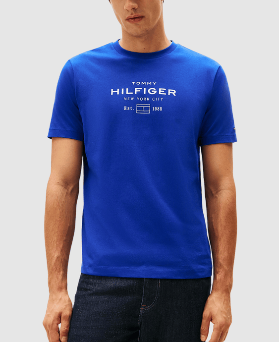 Tommy Hilfiger Mens Stack Graphic Tee - Wedge Blue