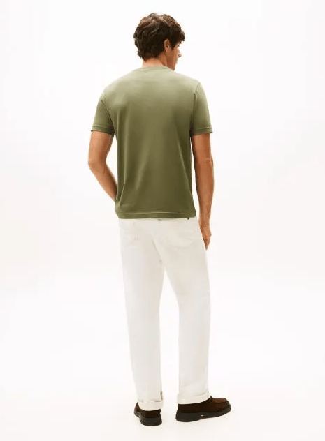 Tommy Hilfiger Mens Colour Block Graphic Tee - Battle Green