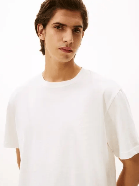 Tommy Hilfiger Mens Small Crest Graphic Tee - Ecru