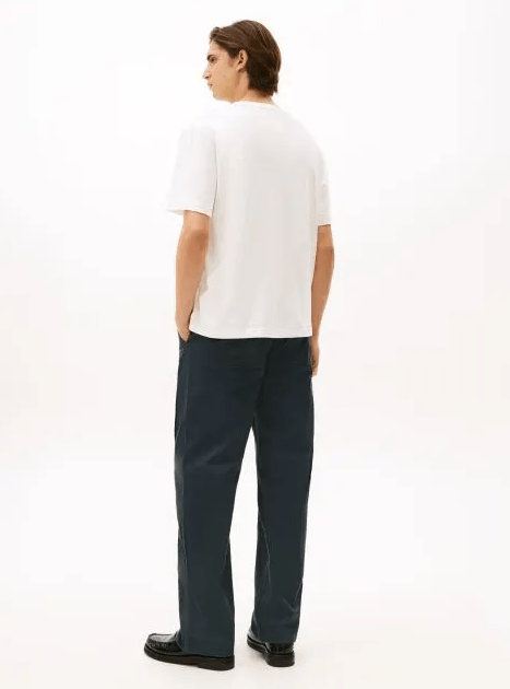 Load image into Gallery viewer, Tommy Hilfiger Mens Small Crest Graphic Tee - Ecru
