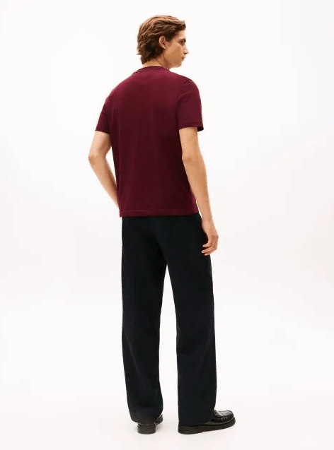 Tommy Hilfiger Mens Diamond Crest Tee - Deep Burgundy