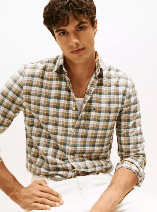 Load image into Gallery viewer, Tommy Hilfiger Mens Heritage Oxford Tartin Shirt - Coastal Taupe/Check
