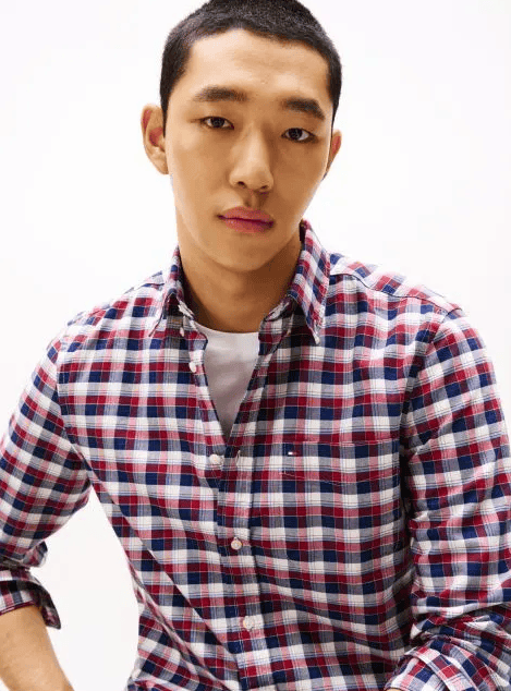 Tommy Hilfiger Mens Heritage Oxford Tartin Shirt - Regatta Red/Check