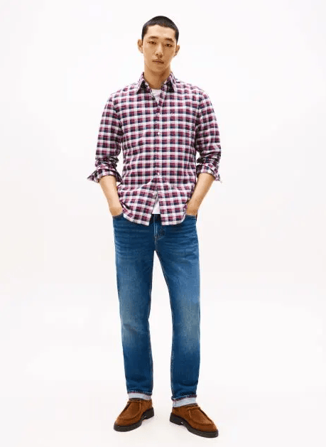 Load image into Gallery viewer, Tommy Hilfiger Mens Heritage Oxford Tartin Shirt - Regatta Red/Check
