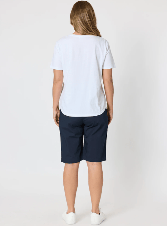 Threadz Womens Sequin Xmas Tree Tee - White/Silver