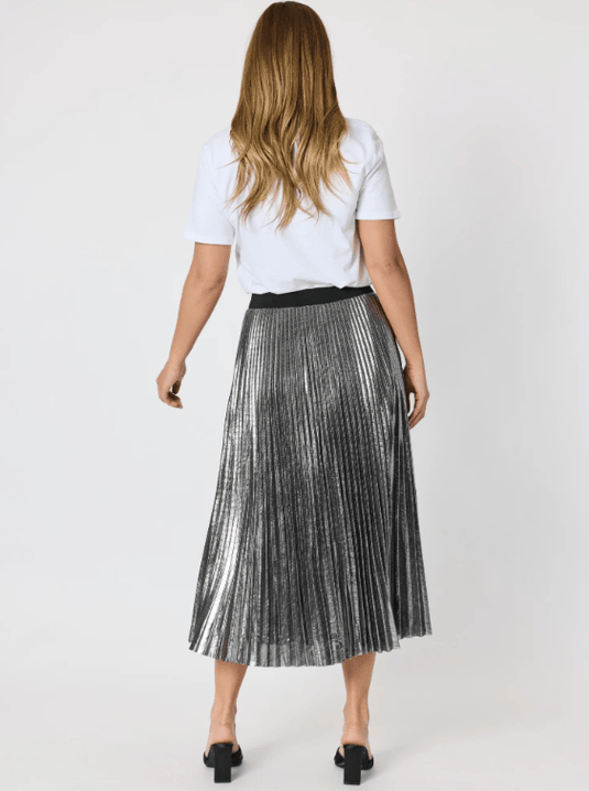 Threadz Womens Shimmer Pleated Skirt