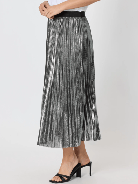 Threadz Womens Shimmer Pleated Skirt