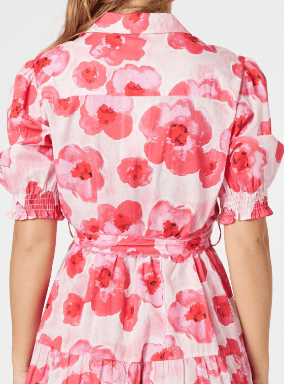 Load image into Gallery viewer, Threadz Womens Pink Poppies Dress
