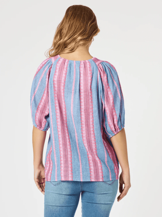 Threadz Womens Bloom Stripe Top