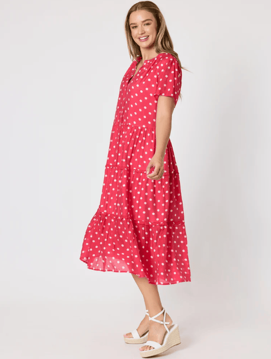 Gordon Smith Womens French Rose Midi Dress