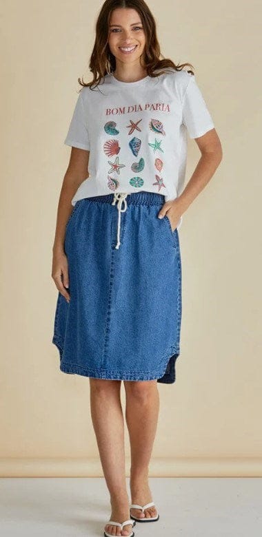 Load image into Gallery viewer, Betty Basics Womens Dara Denim Skirt
