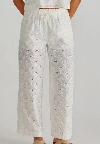 Sass Womens Zimmy Broderie Pant
