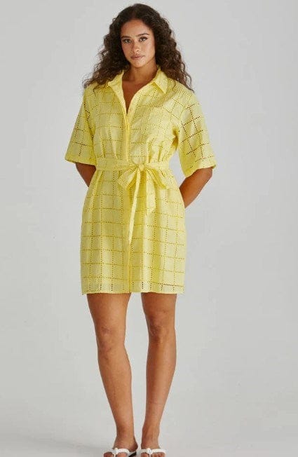 Sass Womens Helmi Broderie Shirt Dress
