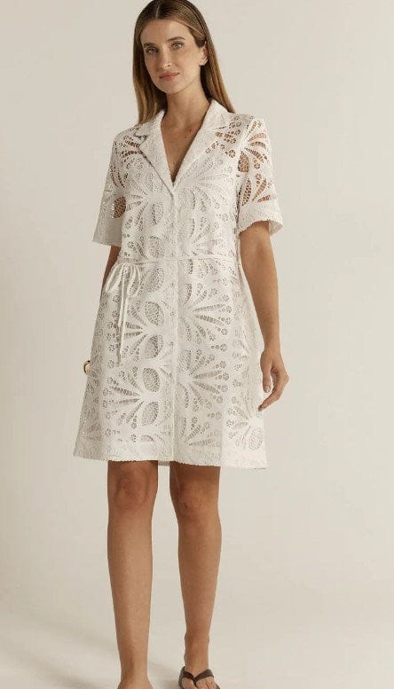 Load image into Gallery viewer, Fate &amp; Becker Womens Elara Broderie Shirt Dress
