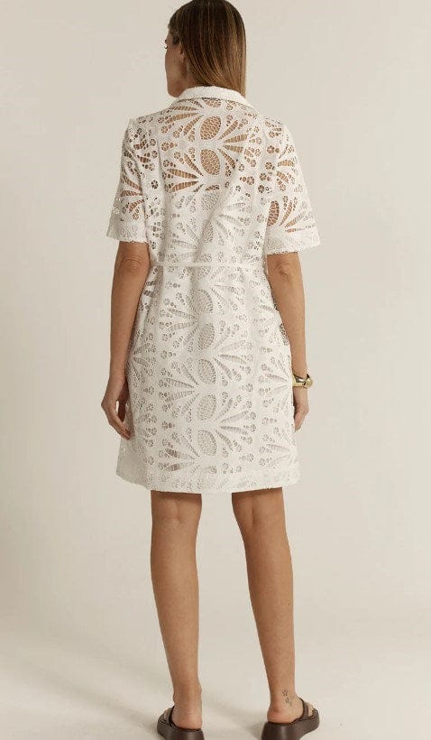 Load image into Gallery viewer, Fate &amp; Becker Womens Elara Broderie Shirt Dress
